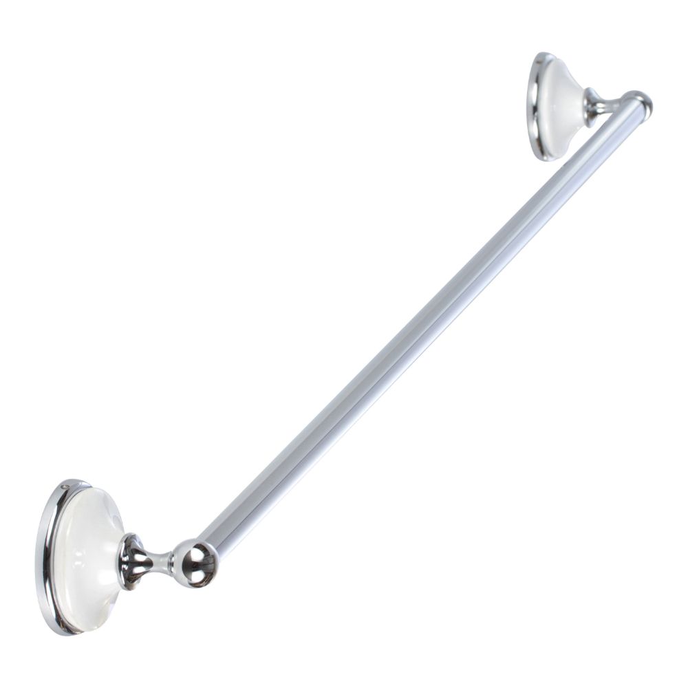 Sure-Loc Hardware BT-TB30 26W Brighton 30" Towel Bar Polished Chrome With in White Porcelain